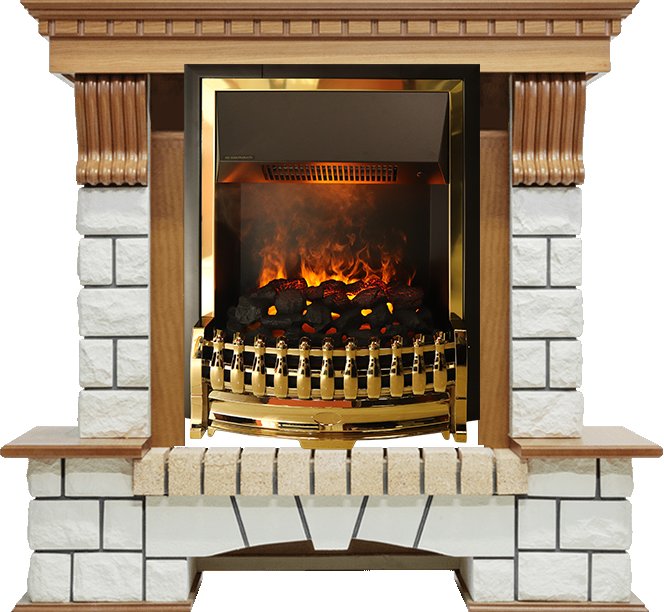 Каминокомплект Dimplex Pierre Luxe - Дуб / Белый (Высота 1020мм) с очагом Atherton