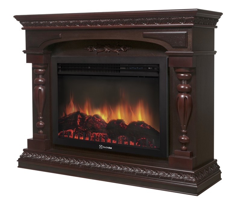 Каминокомплект Electrolux Perfetto 26/30 с очагом EFP/P-2620RLS шпон темный дуб