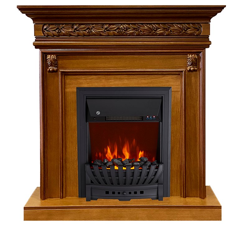 Каминокомплект Royal Flame  Valletta - Орех с очагом Aspen Black