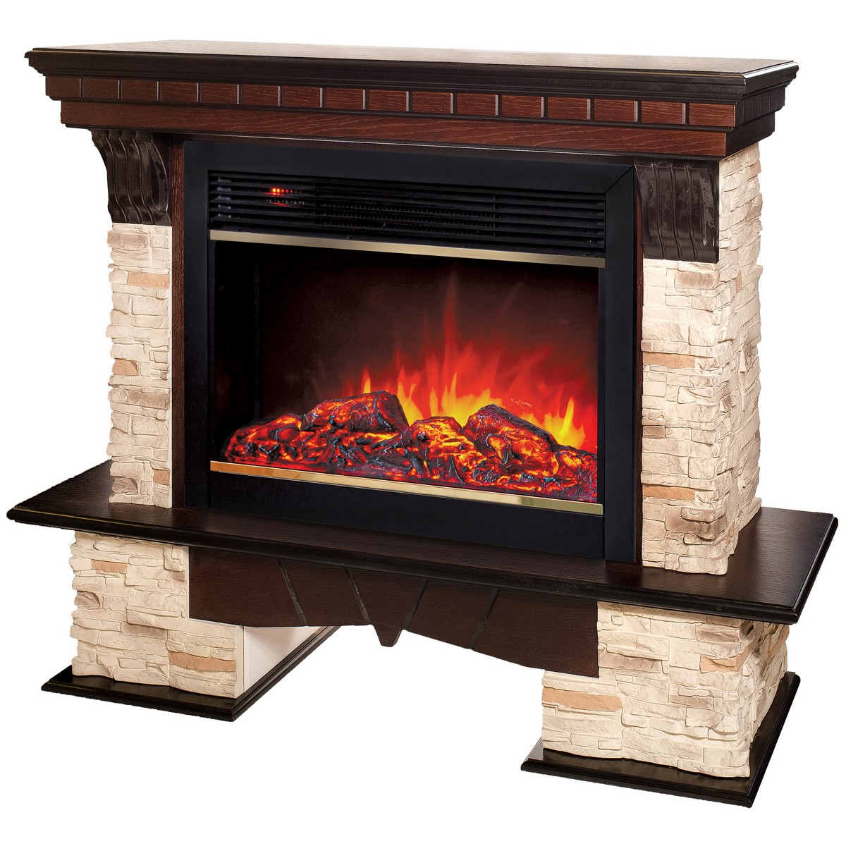 Электрокамин RealFlame  Rockland 26 AO с очагом Moonblaze Deluxe Brass