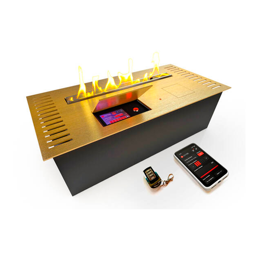 Автоматический биокамин ZeFire М 600 латунный с ДУ