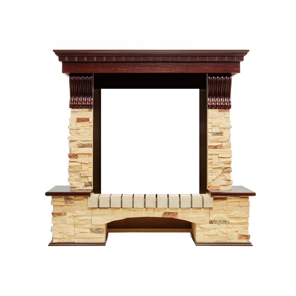 Каминокомплект Dimplex Pierre Luxe - Темный дуб / Сланец (Высота 1050мм) с очагом Danville Chrome FB2