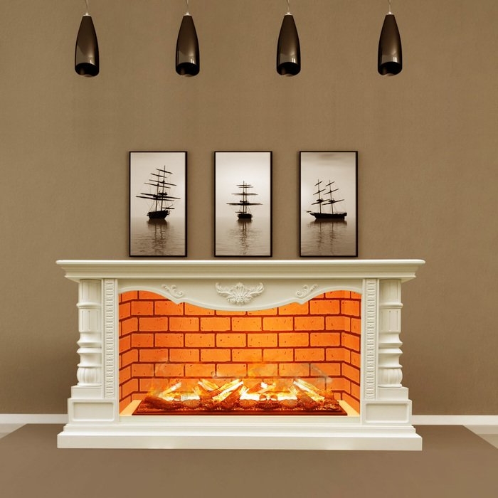 Каминокомплект Glenrich Консул Salsa 3D слоновая кость