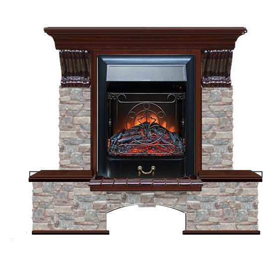 Каминокомплект Glenrich Бостон К Грот цветной (Magestic)