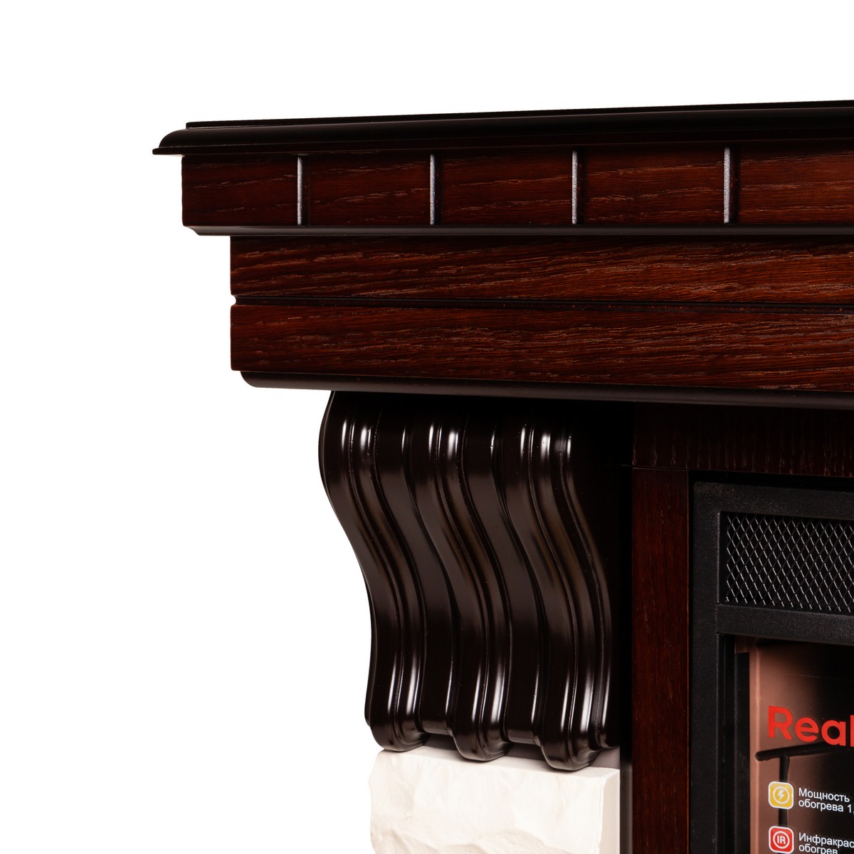 Электрокамин RealFlame Country 26 AO с очагом Moonblaze Deluxe Brass