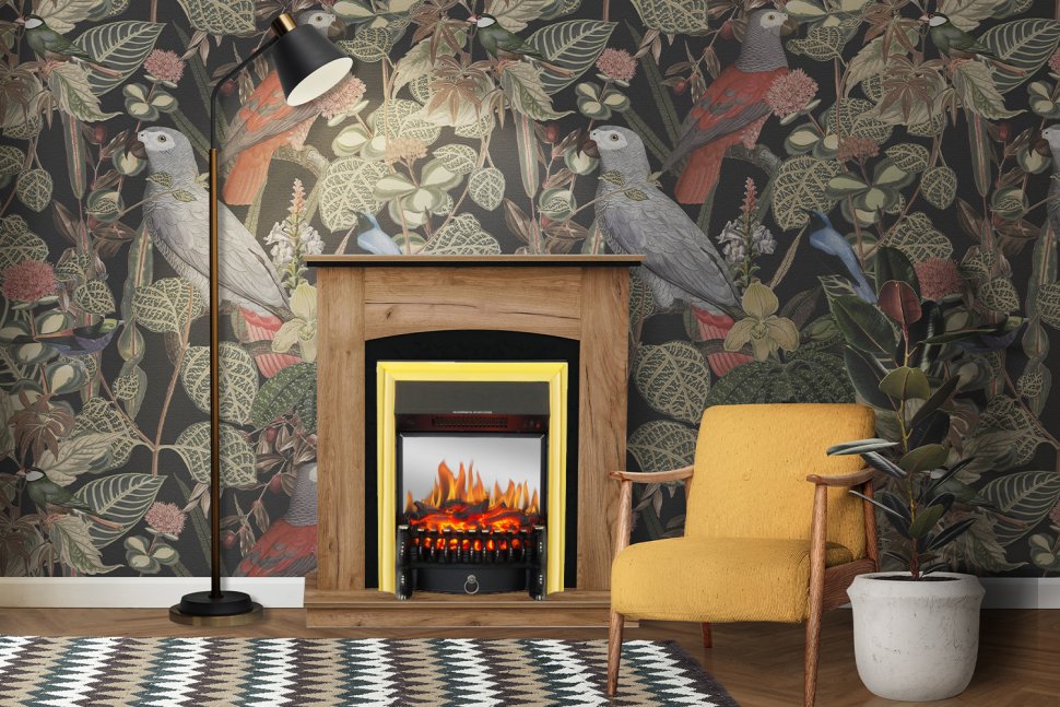 Каминокомплект Royal Flame Barcelona Дуб табачный c очагом Fobos FX M Brass