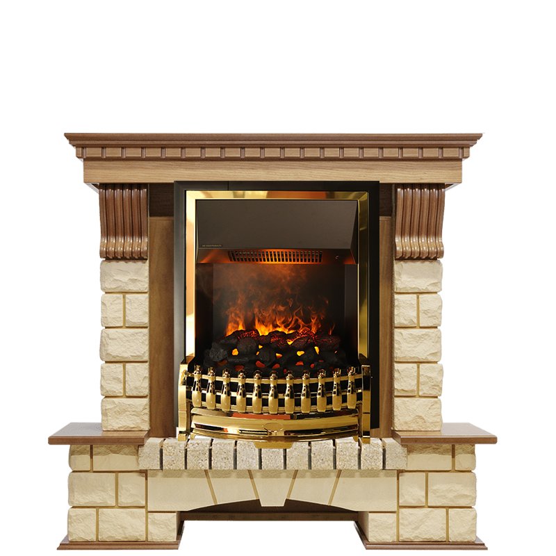 Каминокомплект Dimplex Pierre Luxe - Дуб / Шампань (Высота 1050мм) с очагом Atherton