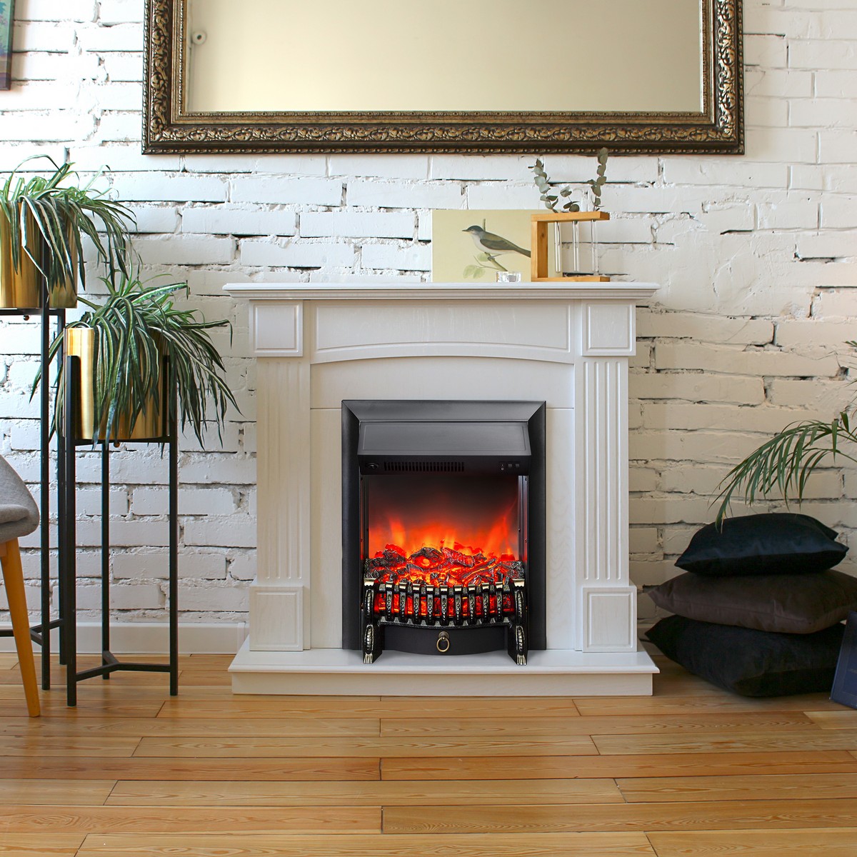 Электрокамин RealFlame  Andrea WT с очагом Fobos Lux Black