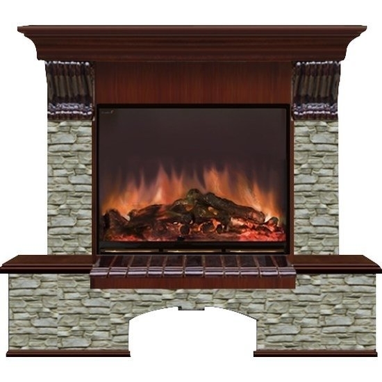 Каминокомплект Glenrich Бостон Arte 28 красное дерево