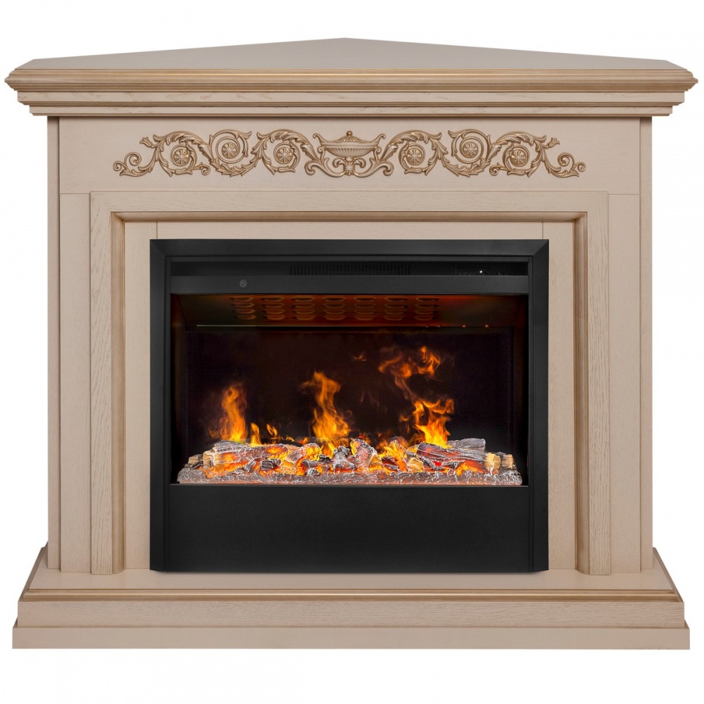 Электрокамин RealFlame  Leticia Corner 26 WT-619G с очагом 3D Helios 26 SBG