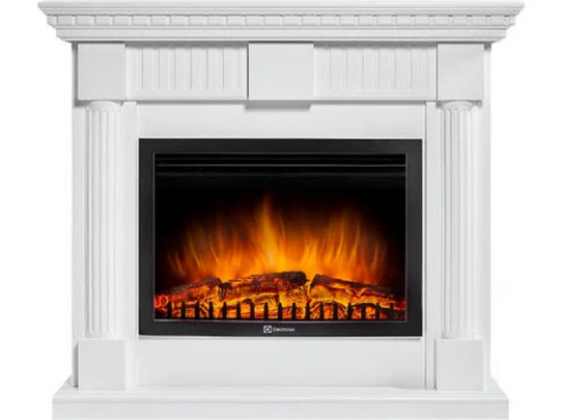 Каминокомплект Electrolux Colonna 25U (угловой) с очагом EFP/P-2720RLS белый