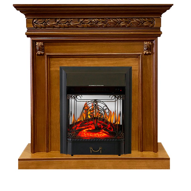 Каминокомплект Royal Flame  Valletta - Орех с очагом Majestic FX M Black