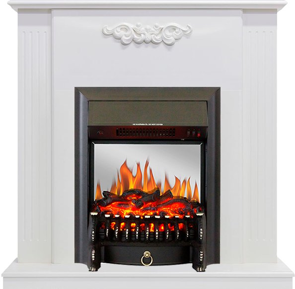 Каминокомплект Royal Flame  Lumsden - Белый дуб с очагом Fobos FX M Black