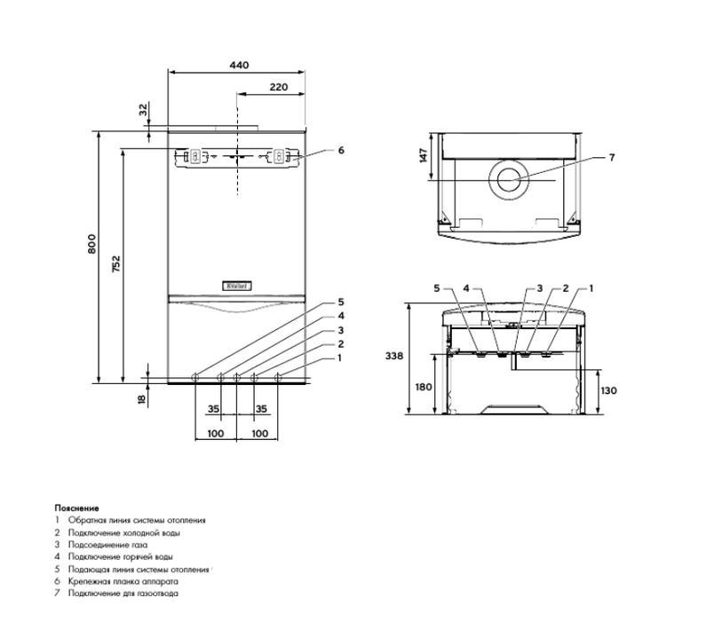 Настенный газовый котел Vaillant VU 362/5-5 turboTEC plus