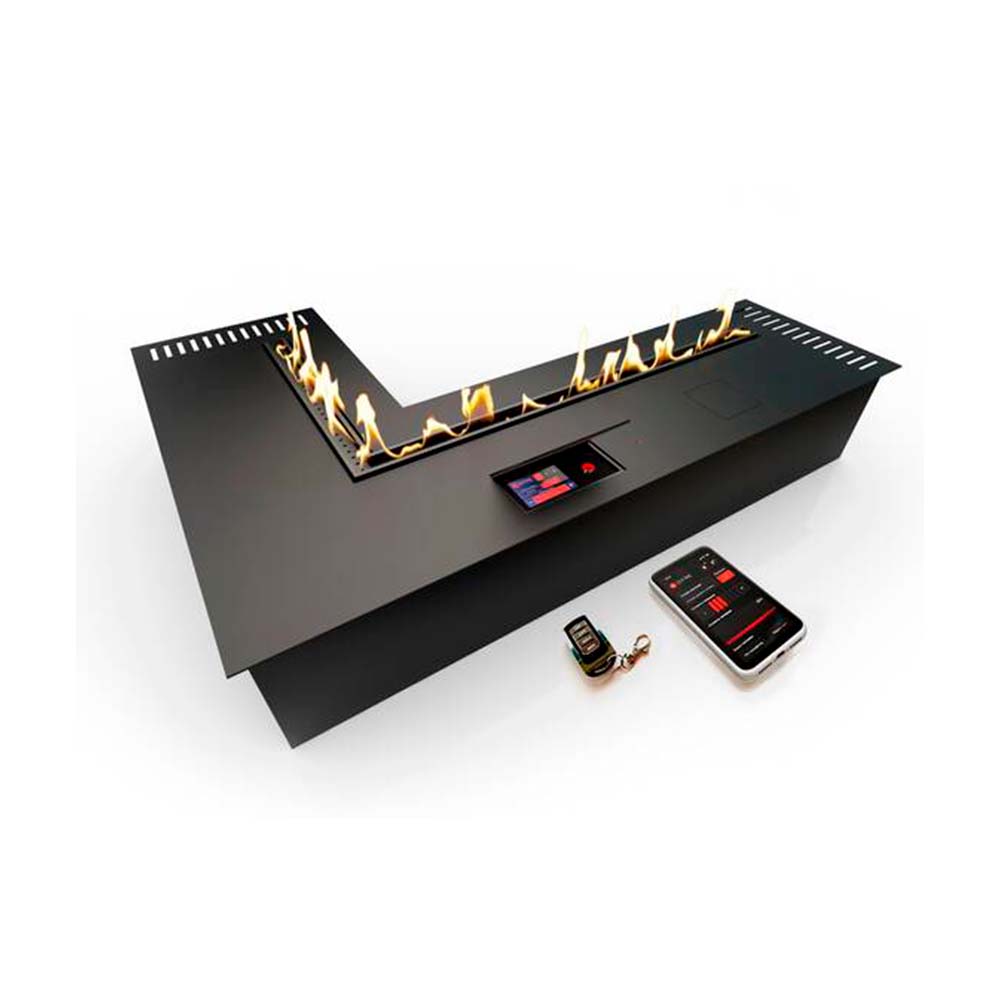 Автоматический биокамин ZeFire М 1000x1400 угловой с ДУ