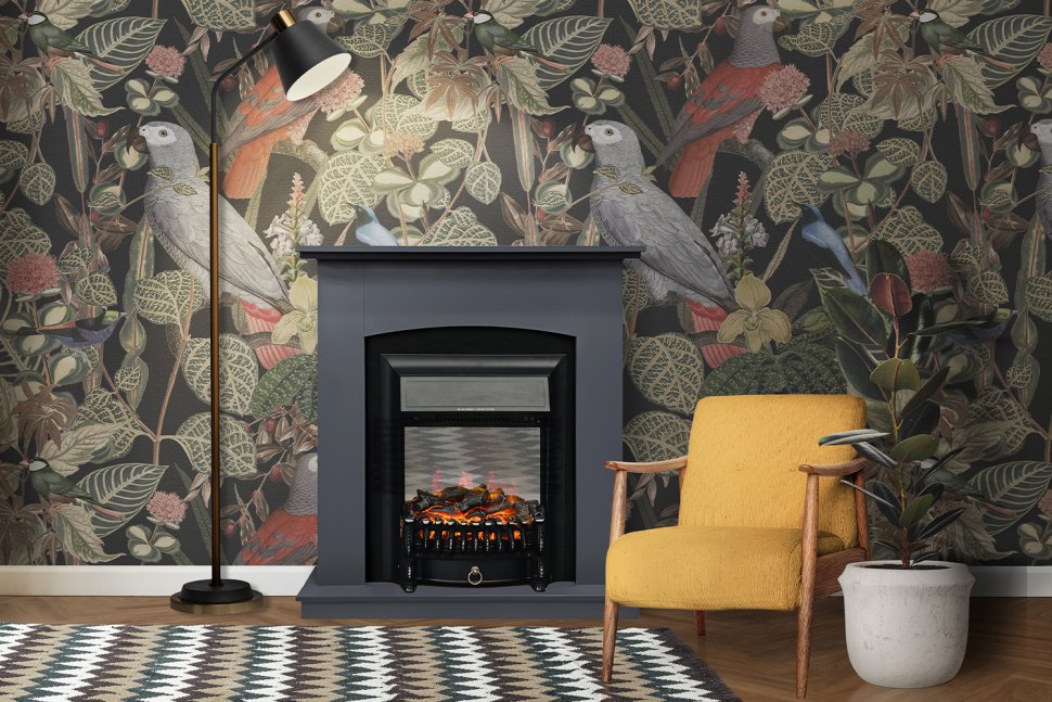 Каминокомплект Royal Flame Barcelona Серый графит c очагом Fobos FX M Black