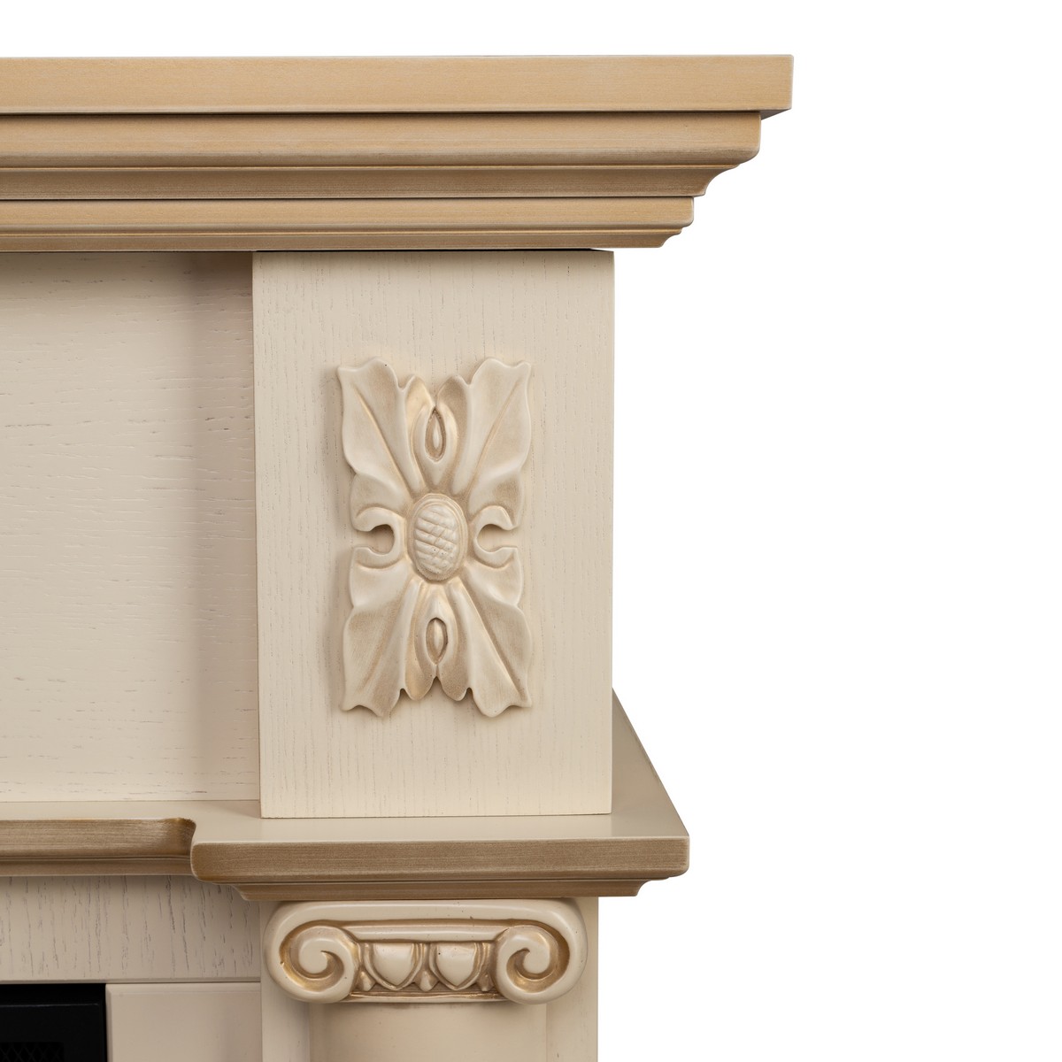 Электрокамин RealFlame  Silvia 26 WT-619G с очагом Moonblaze Deluxe Brass