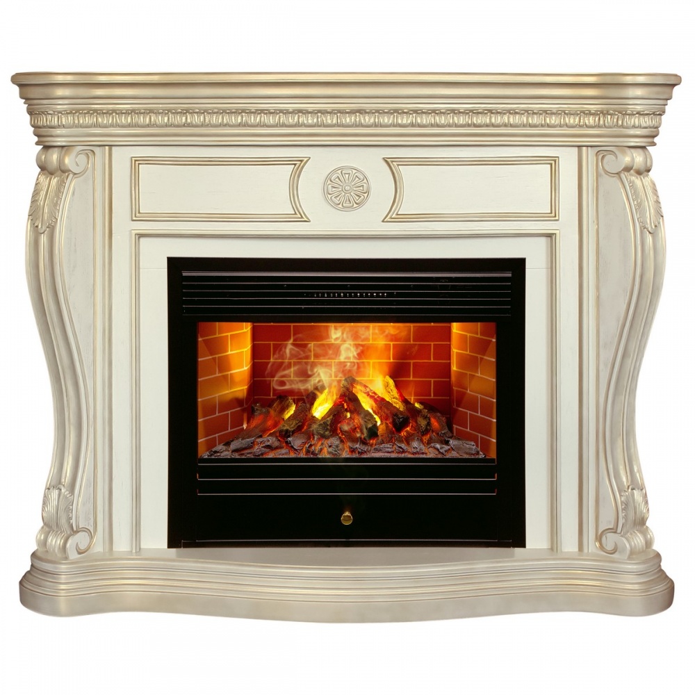 Электрокамин RealFlame  Barcelona 33 WT с очагом 3D Novara