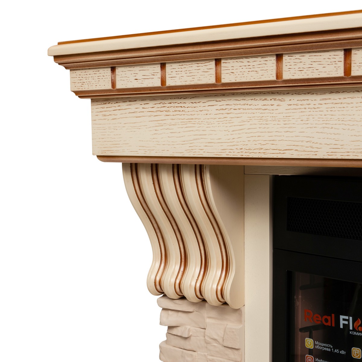 Электрокамин RealFlame  Sorento 33/33W WT с очагом Epsilon 33