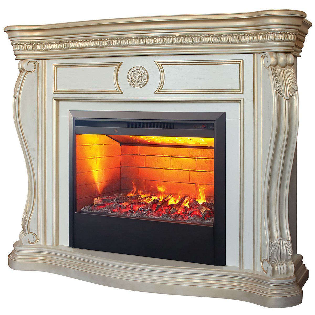 Электрокамин RealFlame  Barcelona 33 WT с очагом 3D Helios 26