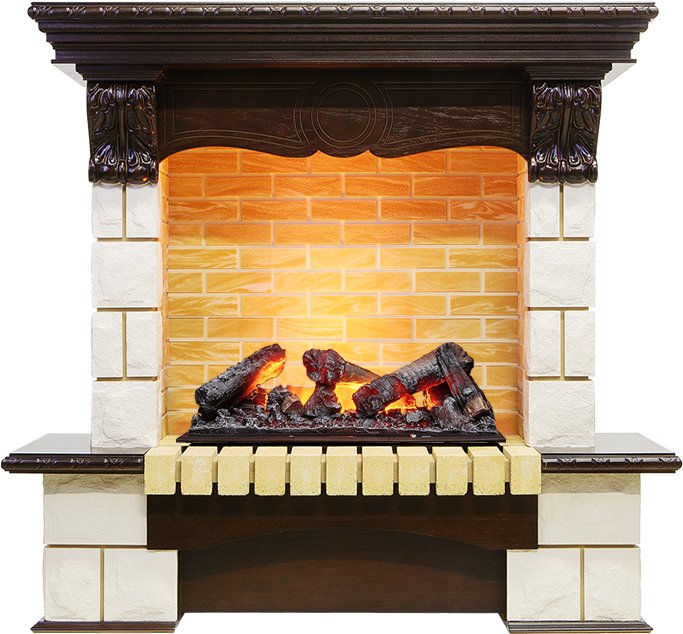 Каминокомплект Dimplex Pierre Luxe угловой - Темный дуб / Шампань (Высота 1035мм) с очагом Cassette 600 NH