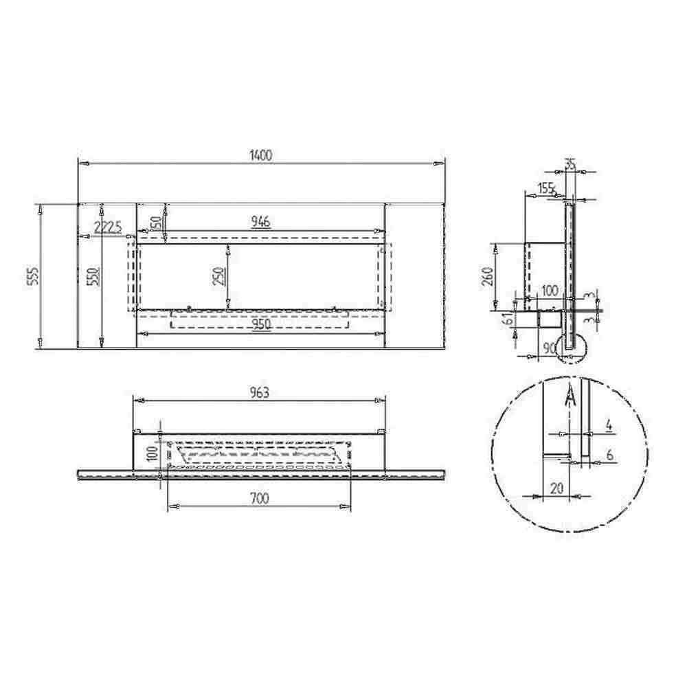 Биокамин Zefire Elliot Stemalit 1400