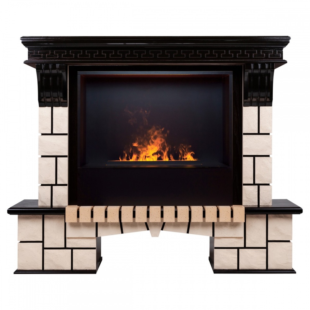 Электрокамин RealFlame  Stone 26 AO с очагом 3D Cassette 630 Black Panel