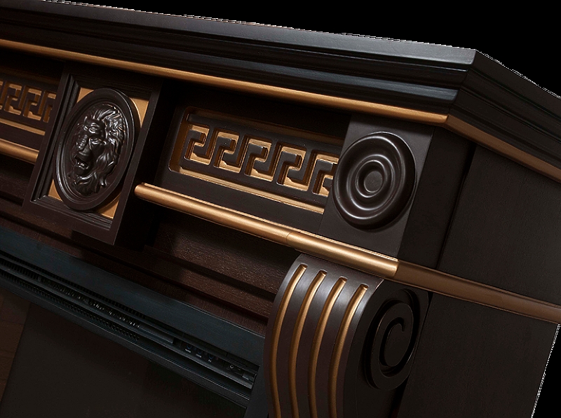 Портал Firelight Vittoriano 30 Темный дуб с золотой патиной