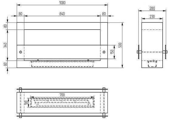 Биокамин напольный Zefire Quarter 1000 белый