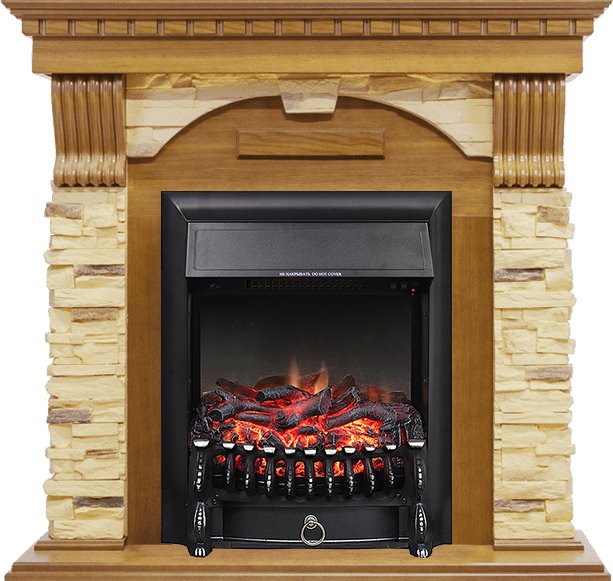 Каминокомплект Royal Flame  Dublin -  Дуб / Сланец с очагом Fobos FX Black