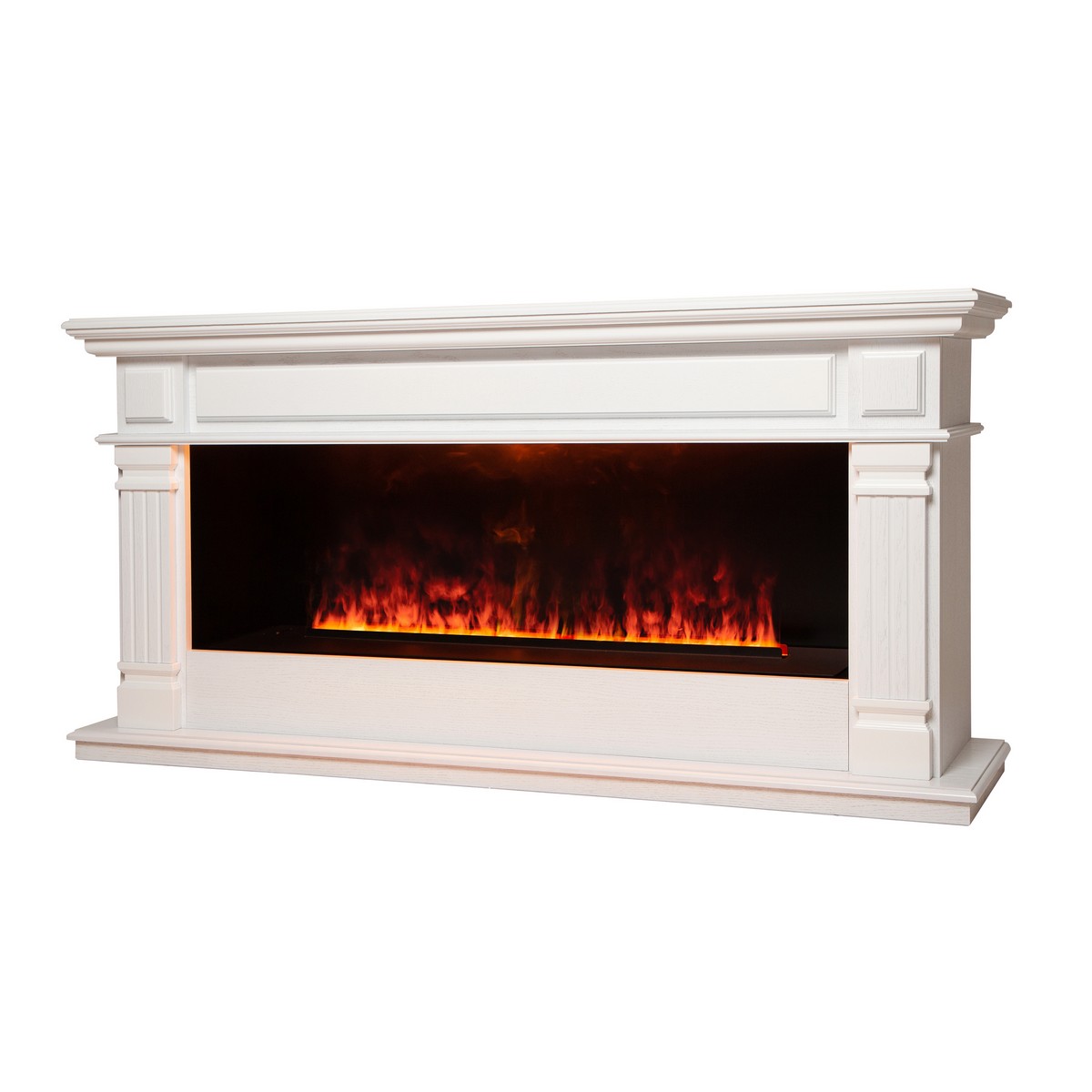 Электрокамин RealFlame Islandia CST1000 WT с очагом 3D Cassette 1000 Black Panel