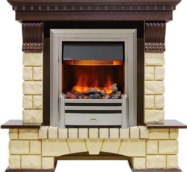 Каминокомплект Dimplex Pierre Luxe - Темный дуб / Шампань (Высота 1050мм) с очагом Chesford