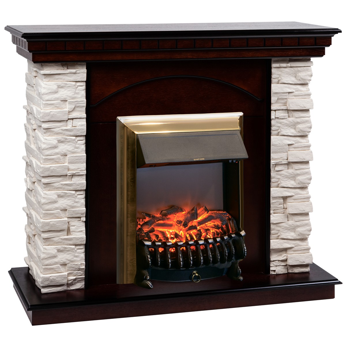 Электрокамин RealFlame  Elford AO с очагом Fobos Lux Brass