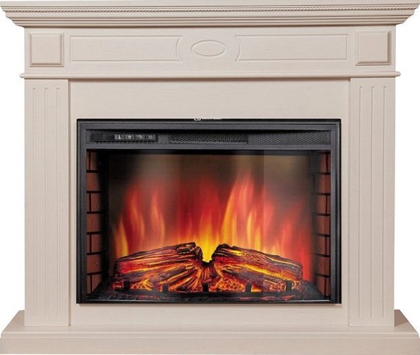 Каминокомплект Electrolux Bianco 26 Sphere с очагом EFP/P-2620RLS шпон белёный дуб