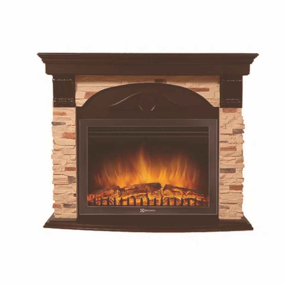Каминокомплект Electrolux Torre 25S с очагом EFP/P-2520LS камень сланец натуральный, шпон венге