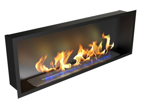 Встраиваемый биокамин Zefire Fest 1300 со стеклом (Estetic Flame)