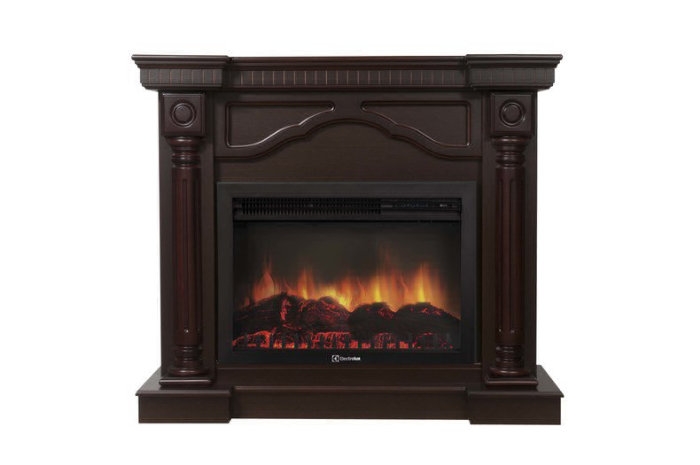 Каминокомплект Electrolux Rome 26/30 с очагом EFP/P-3020LS шпон темный дуб