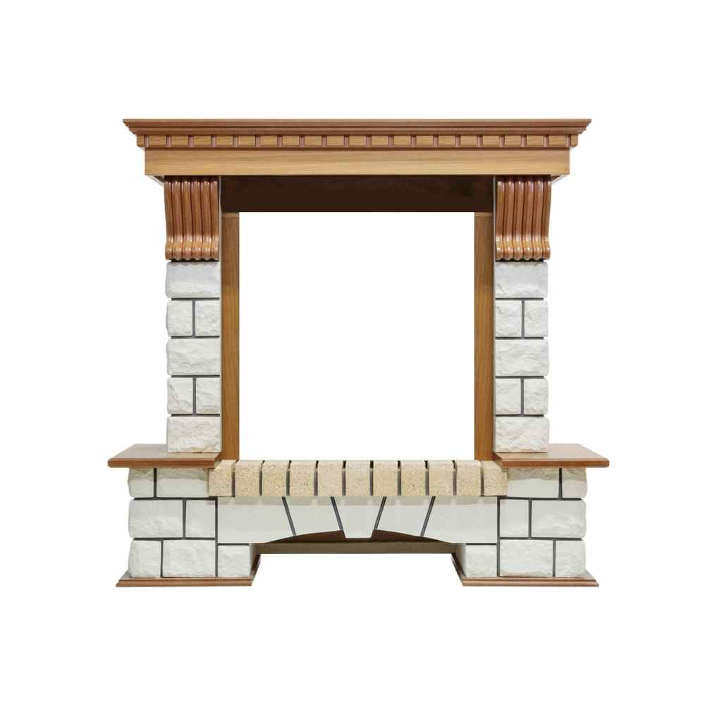 Каминокомплект Dimplex Pierre Luxe - Дуб / Белый (Высота 1050мм) с очагом Cavendish