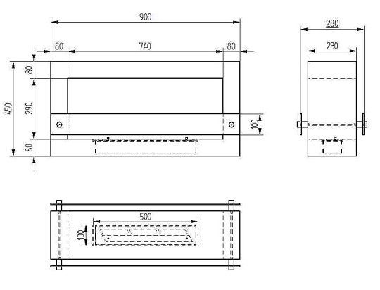 Биокамин напольный Zefire Quarter 900 белый