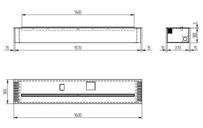 Биокамин автоматический Zefire 1600 черный