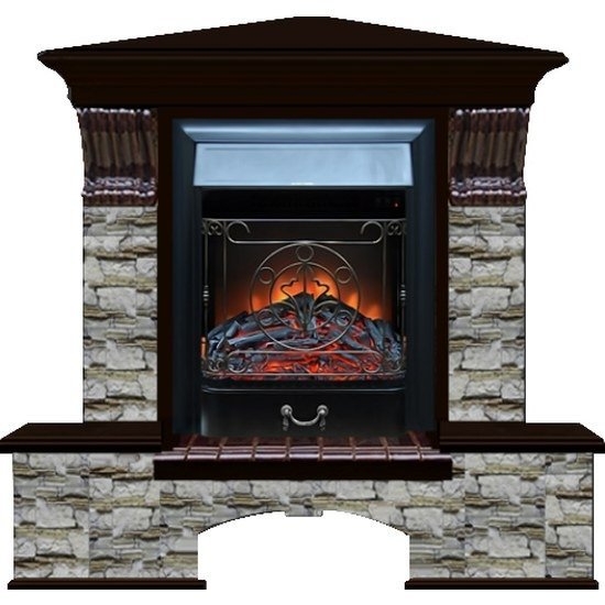 Каминокомплект Glenrich Бостон К угловой (Magestic black) венге