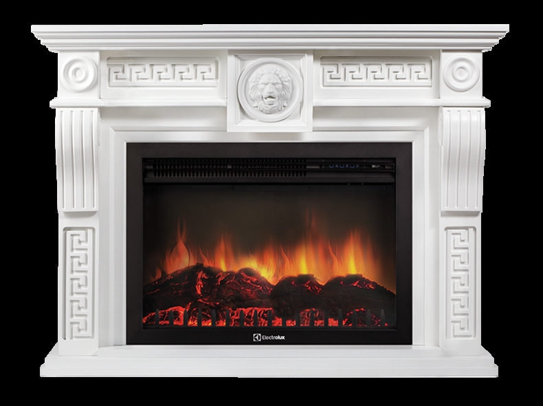 Каминокомплект Electrolux Vittoriano 26/30 с очагом EFP/P-2620RLS белый