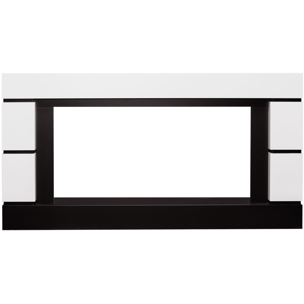 Каминокомплект Royal Flame  Modern - Белый с черным (Высота 710 мм) с очагом Crystal 40 RF