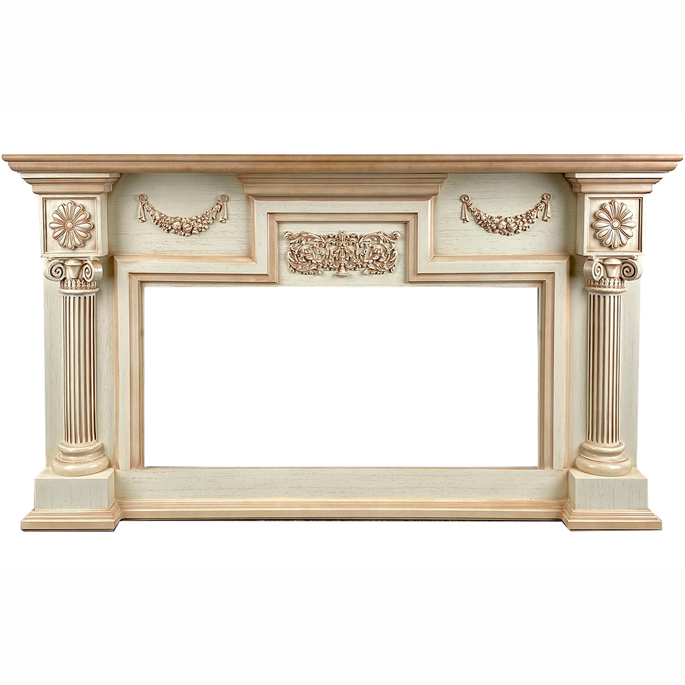 Портал Royal Flame  London - Слоновая кость с патиной (Ширина 1490 мм)