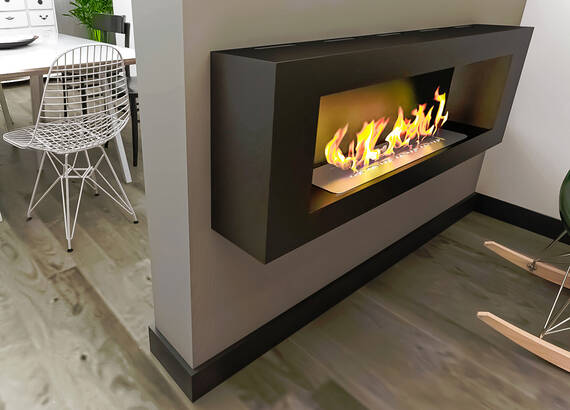 Настенный биокамин Zefire Ornament 1200 (Estetic Flame)