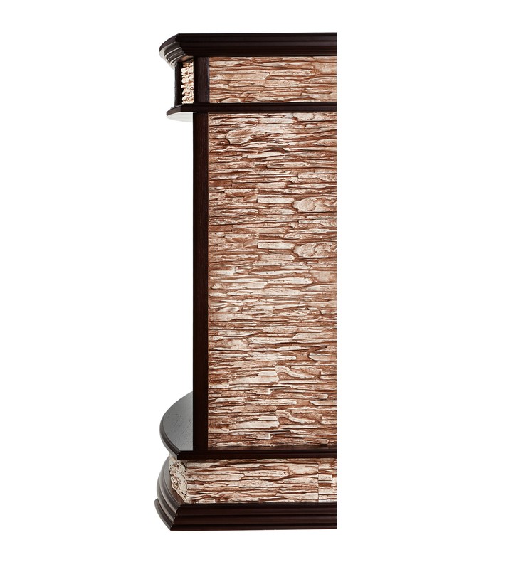 Каминокомплект Electrolux Scala 30 с очагом EFP/P-3320RLS камень сланец скалистый бурый, шпон тёмный дуб