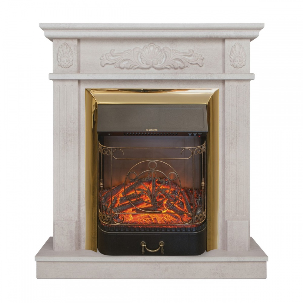 Электрокамин RealFlame  Adelaida WT с очагом Majestic Lux Brass