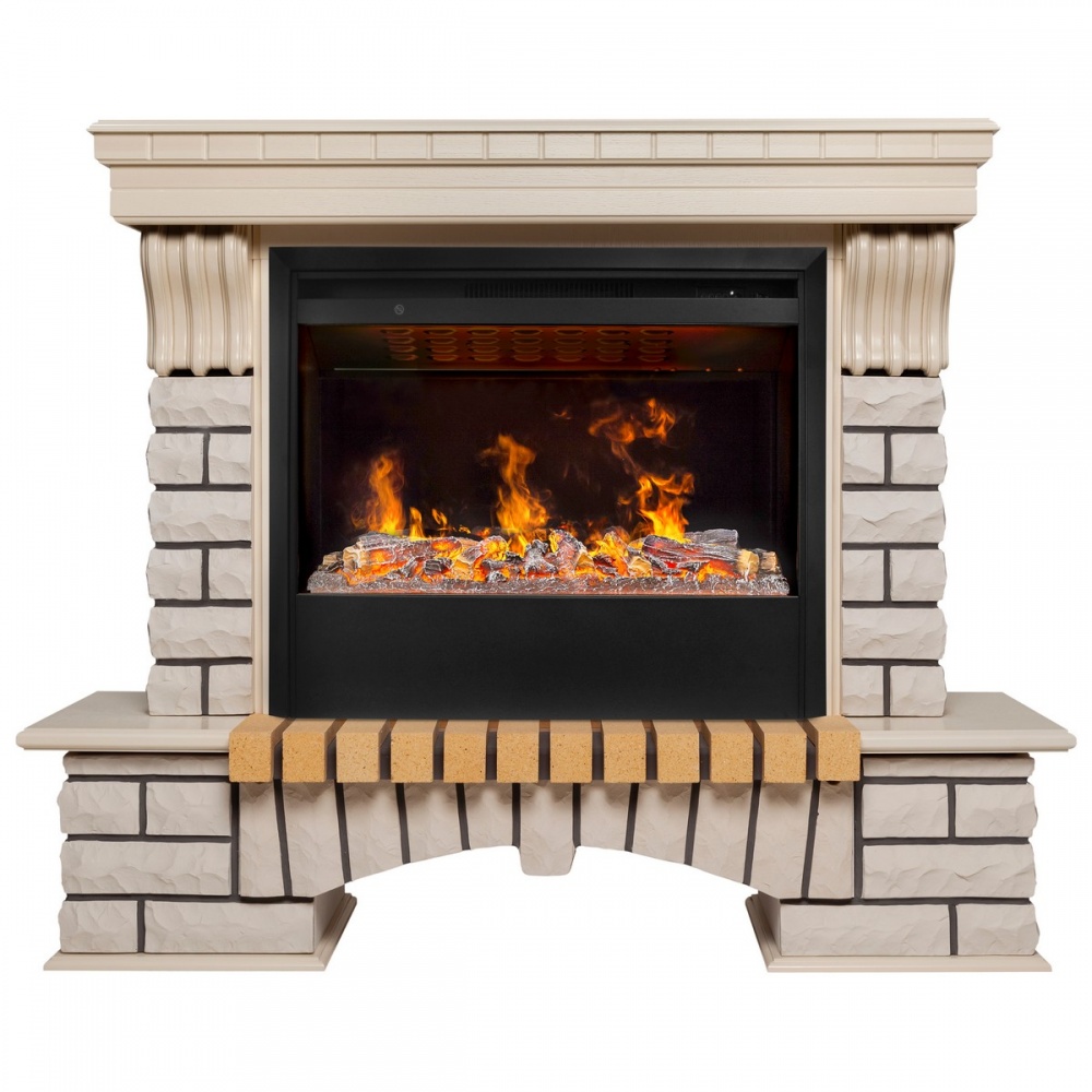 Электрокамин RealFlame  Country 26 WT с очагом 3D Helios 26 SBG