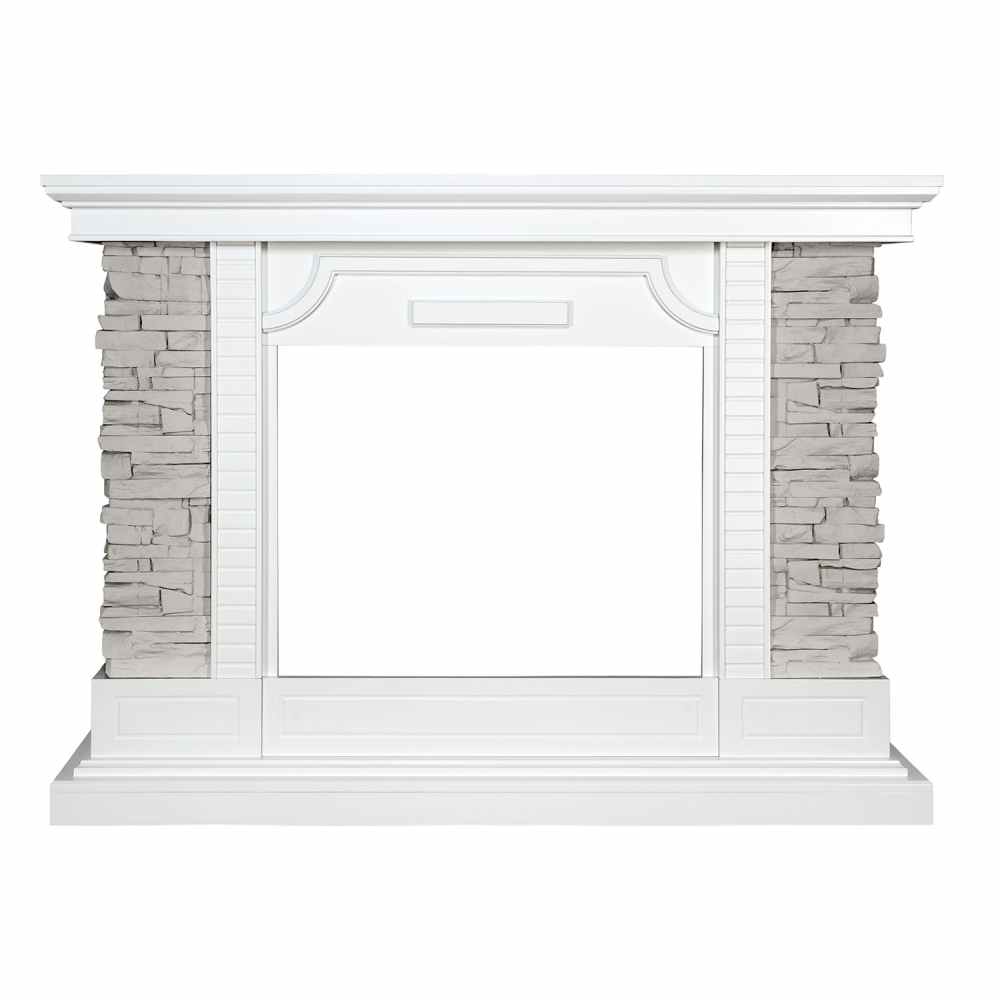 Портал Royal Flame  Avignon - Белый / Сланец серый