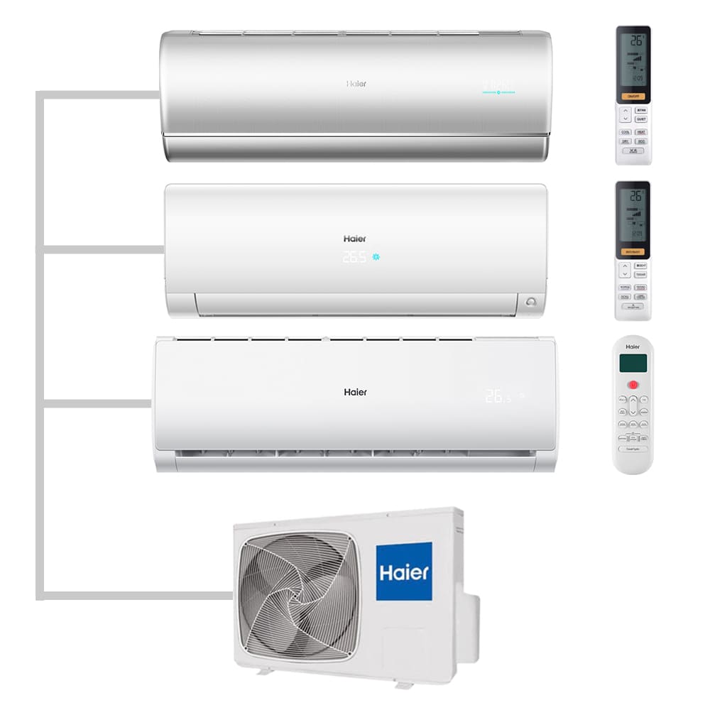 Мульти сплит-система настенная Haier AS35S2SJ2FA-S / AS25S2SF2FA-W / AS07TS6HRA-M / 3U70S2SR5FA Inverter